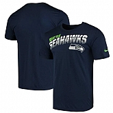 Seattle Seahawks Nike Sideline Line of Scrimmage Legend Performance T-Shirt College Navy